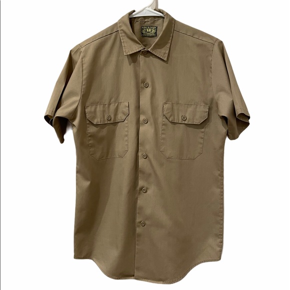 BB Brand Men’s Short Sleeve Shirt in Khaki - Picture 1 of 5